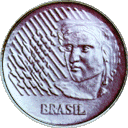 R$1.00 real coin front