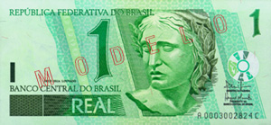 R$1 note front