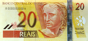 R$20 real note front