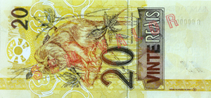R$20 real note back
